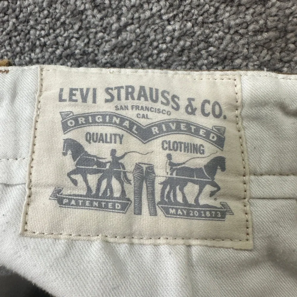 Levis‎ Chino Pants Men 29X32 Brown Slim Straight Preppy Cotton Everyday Casual